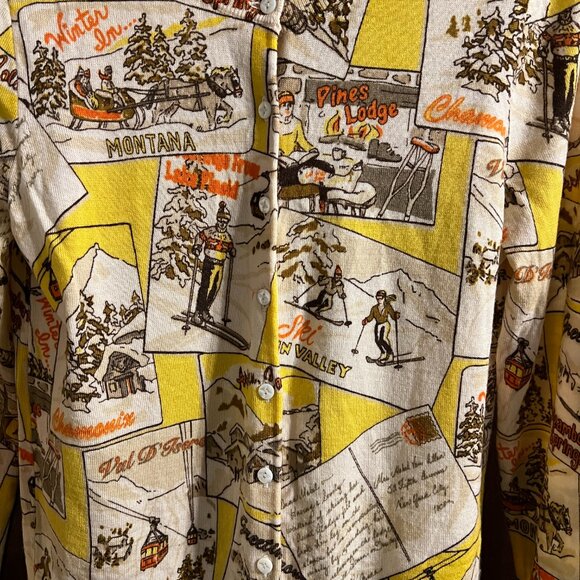 J CREW SKI RESORT PRINTED CARDIGAN SIZE M - Picture 7 of 11